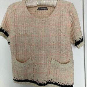 Anthropologie crew neck short sleeve sweater
